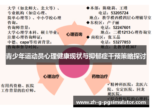 青少年运动员心理健康现状与抑郁症干预策略探讨